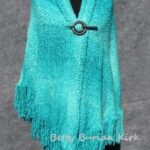 Turquoise Woven Triangle Shawl